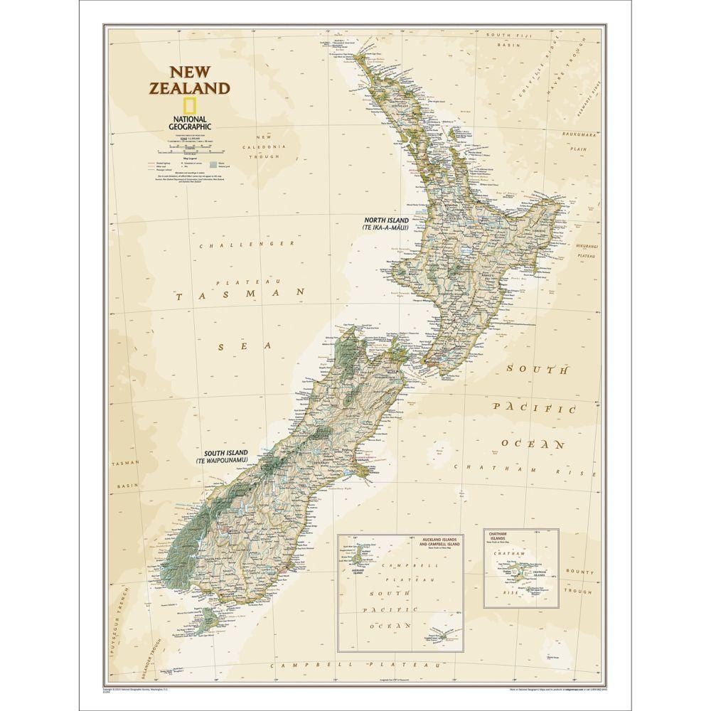ระดับชาติ geographic นิวซีแลนด์บนแผนที่