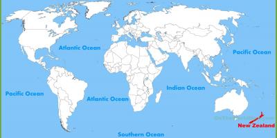 นิวซีแลนด์ตำแหน่งของโลกแผนที่